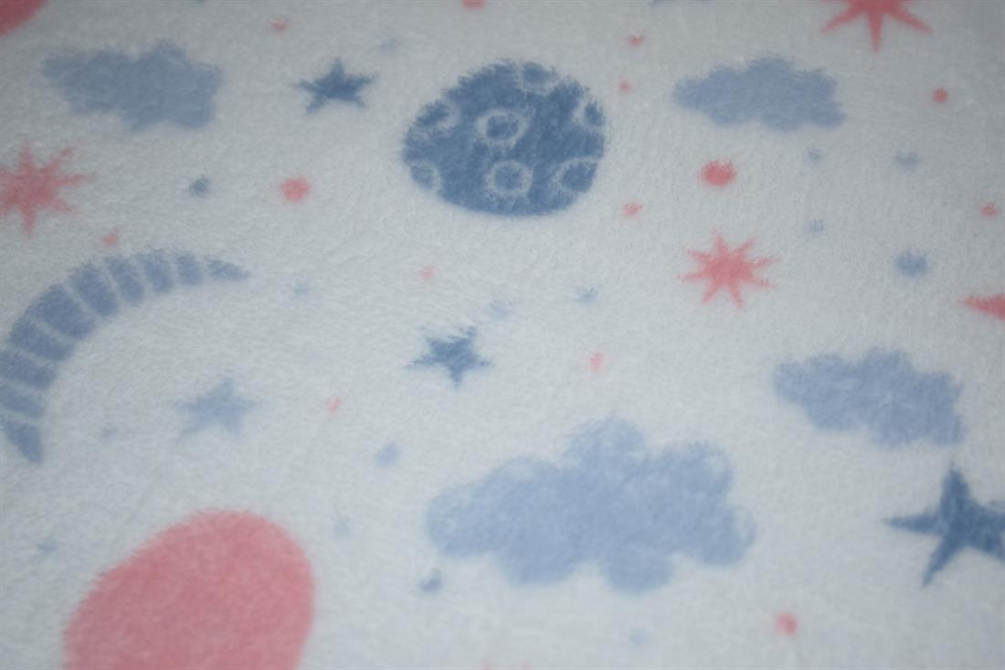 White Moon/Star/Clouds (Fleece)
