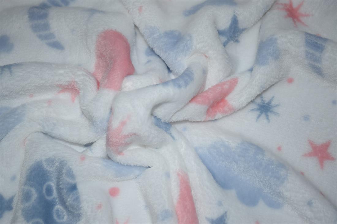 White Moon/Star/Clouds (Fleece)