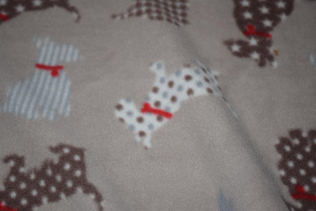 White Dogs - Printed Anti-Pil Polar Fleece Fabric