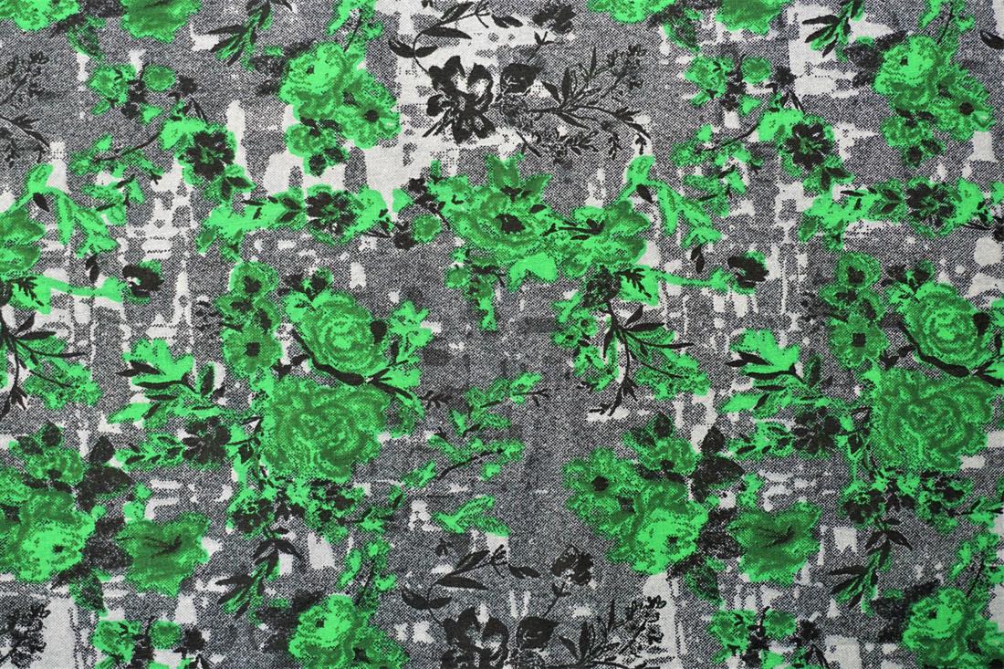 Green Cotton Floral