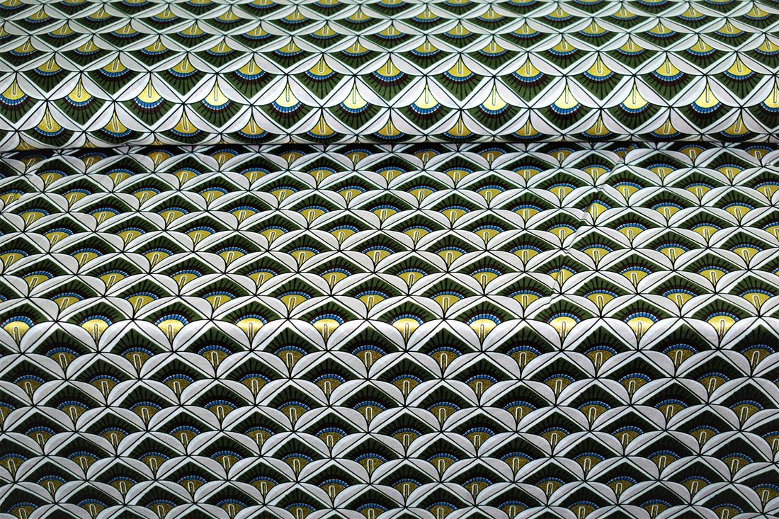 Black & Green Cotton Lawn