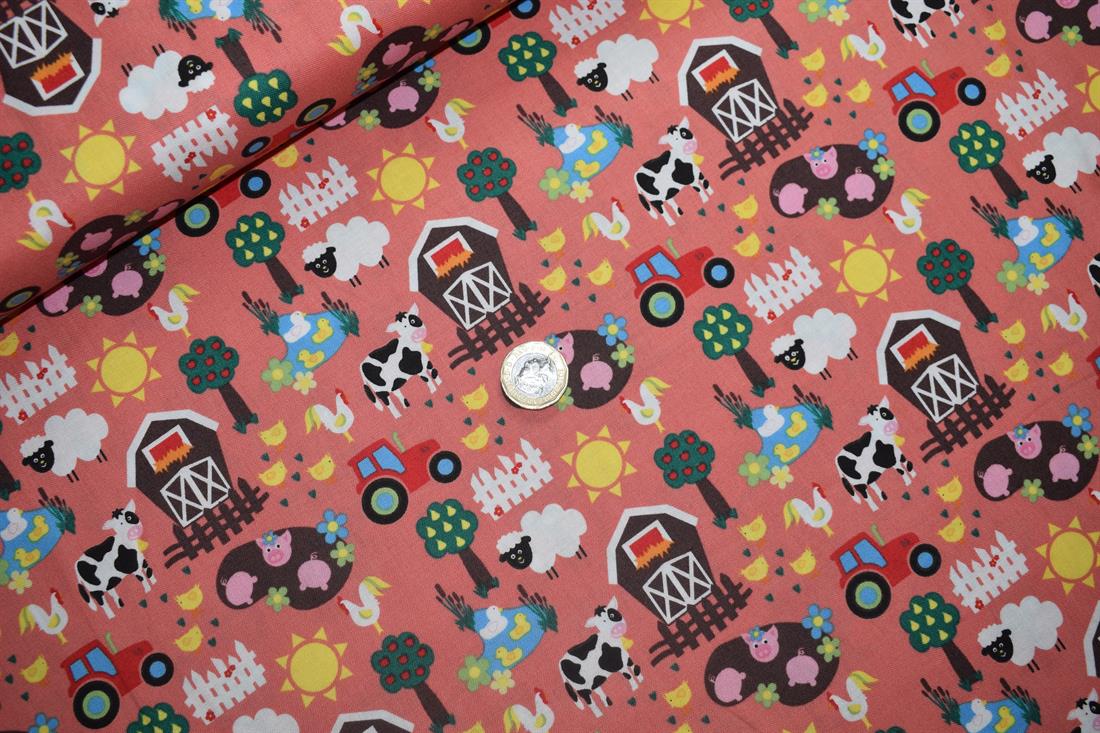 COL 4 Cotton Farmyard Orange