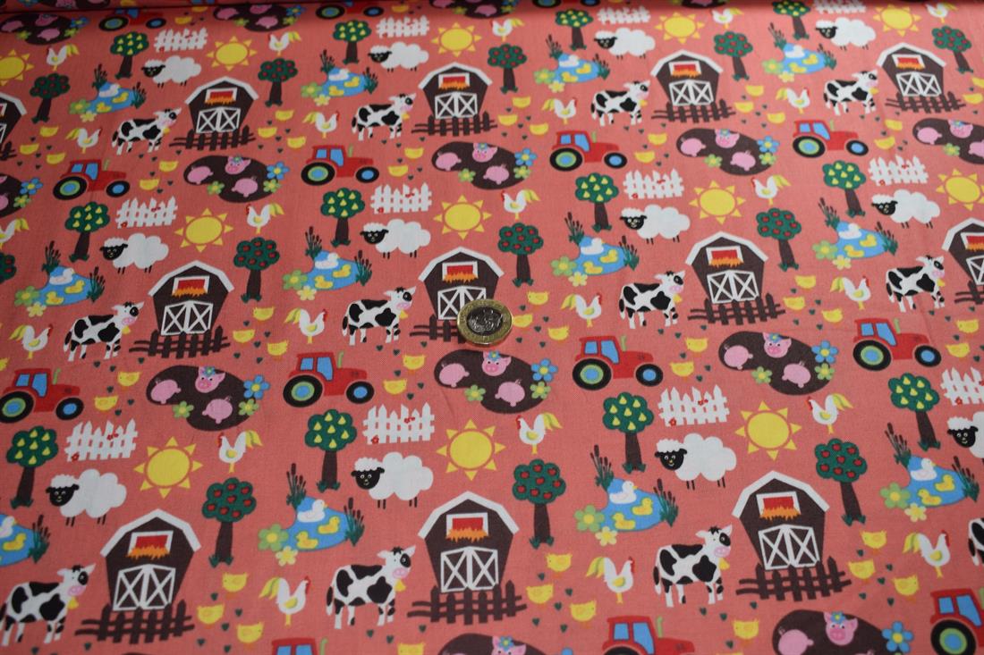 COL 4 Cotton Farmyard Orange