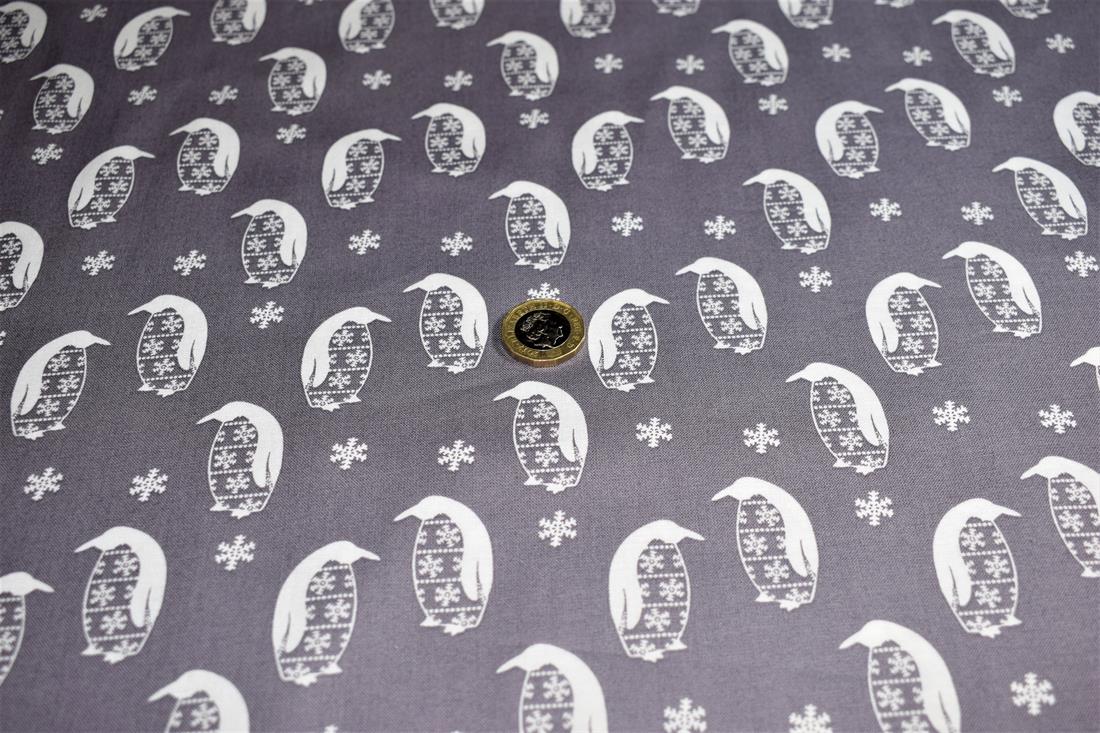 COL 1 Cotton Nordic Christmas - Grey