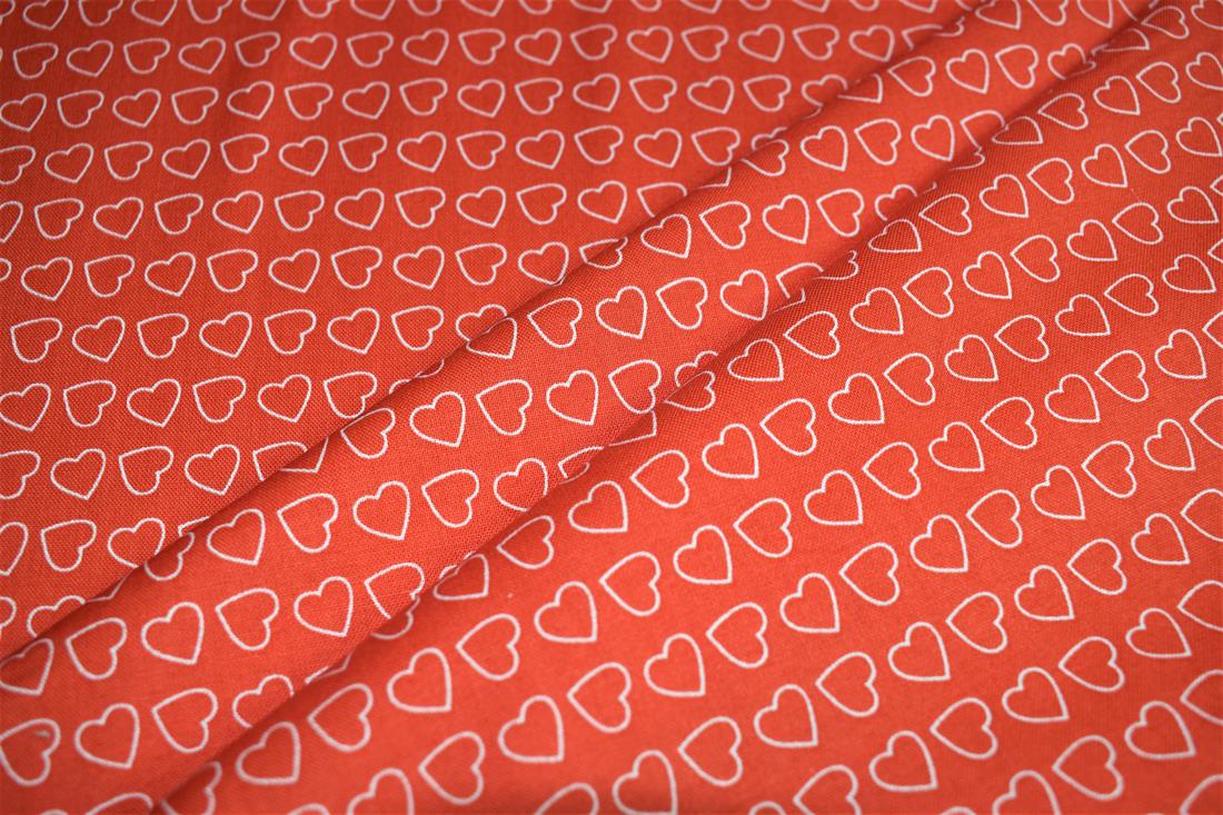 COL 2 Cotton Nordic Christmas /red - Hearts Flake