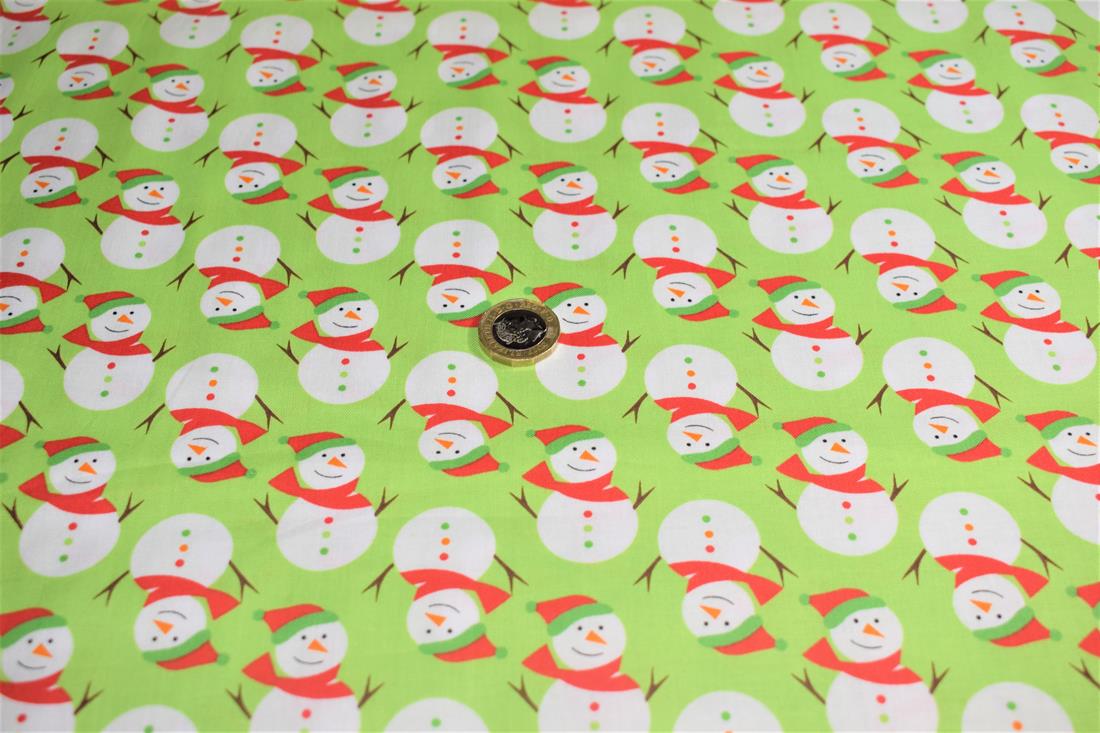 COL 1 Cotton Christmas Characters - Green