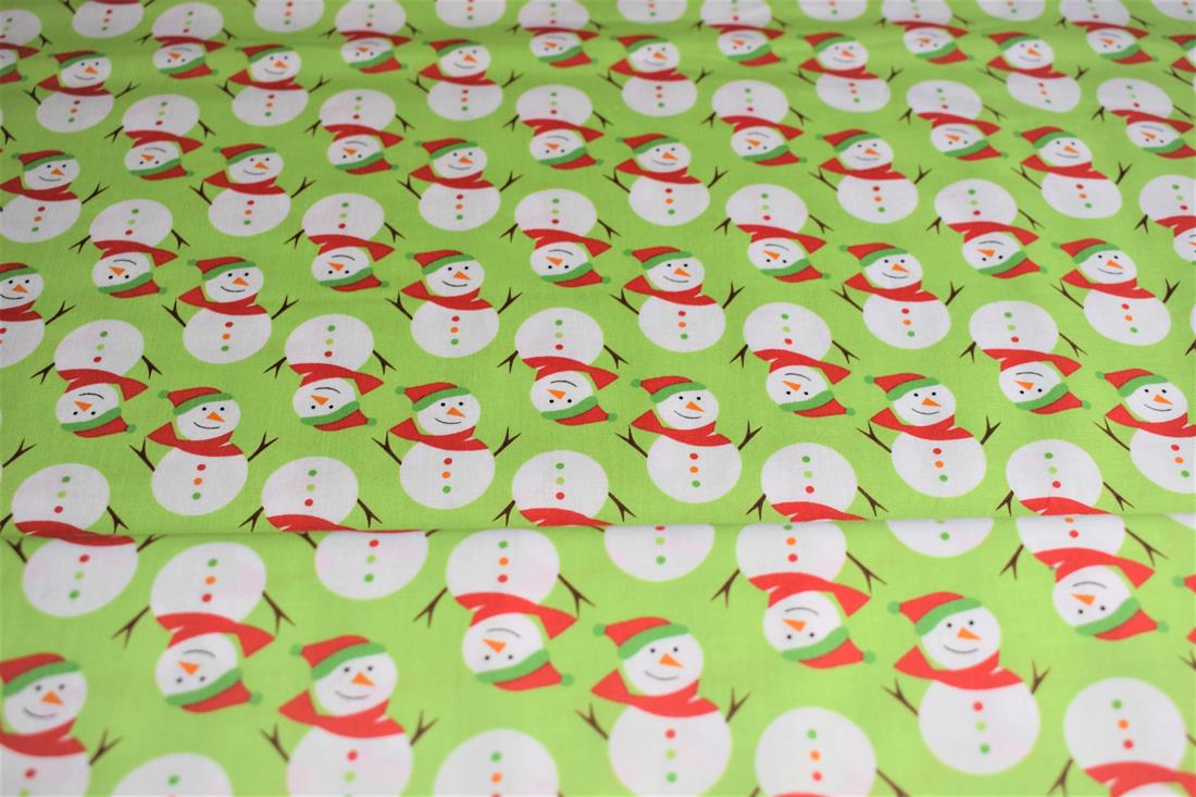 COL 1 Cotton Christmas Characters - Green