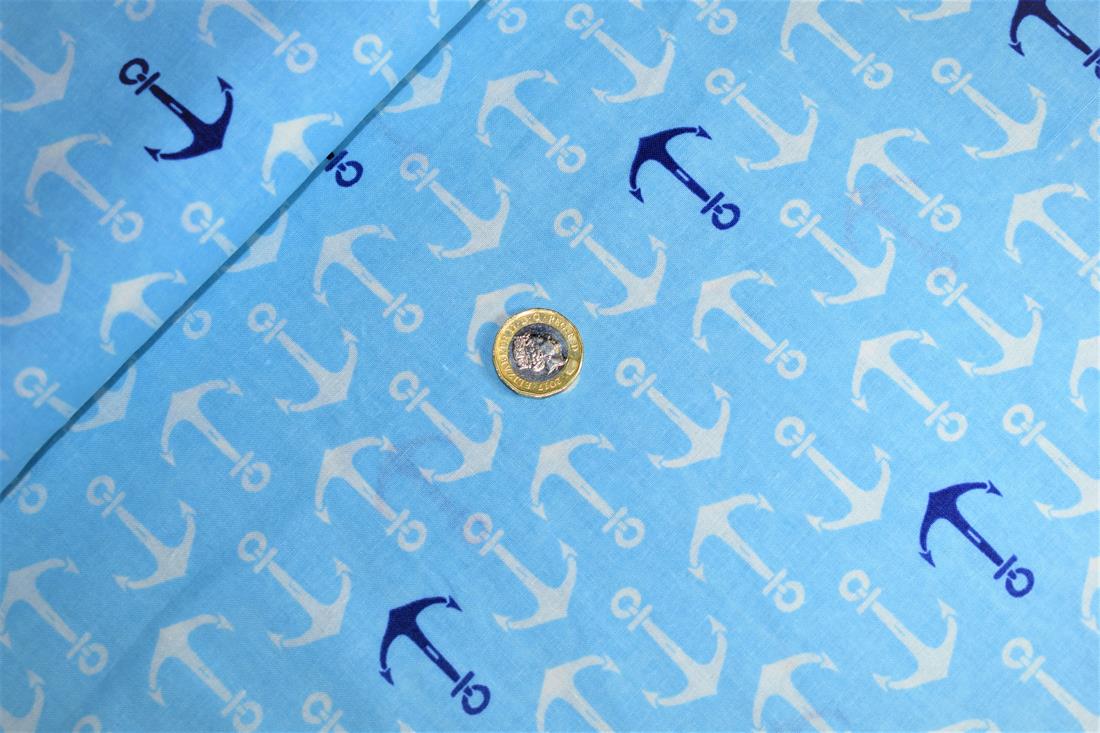 Blue Printed Cotton Fabrics