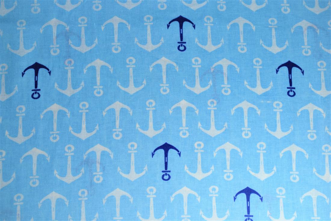 Blue Printed Cotton Fabrics