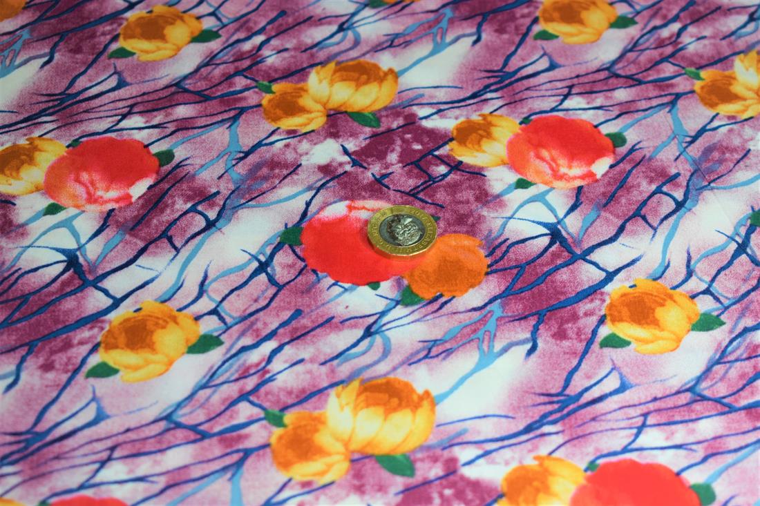 Red Cotton Floral Decor