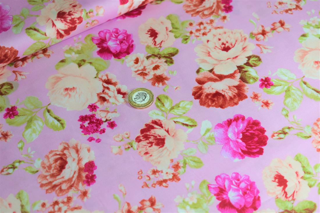Pink Printed Cotton Fabrics