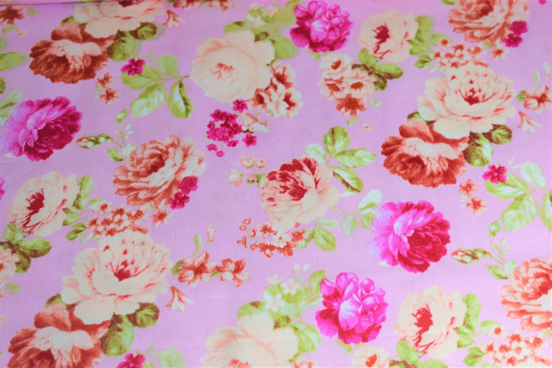 Pink Printed Cotton Fabrics