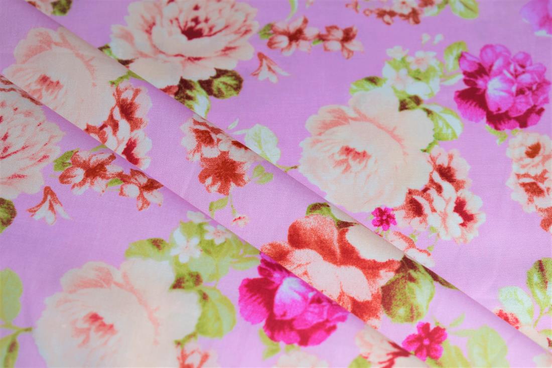Pink Printed Cotton Fabrics