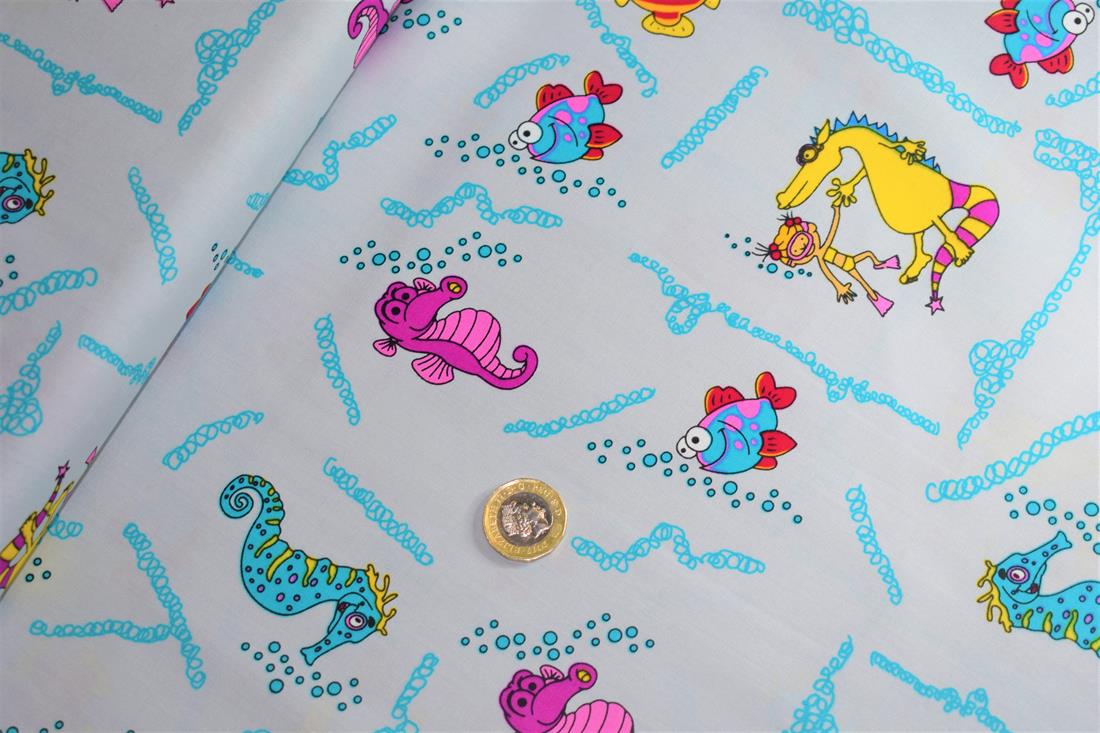 Off White Printed Cotton Fabrics