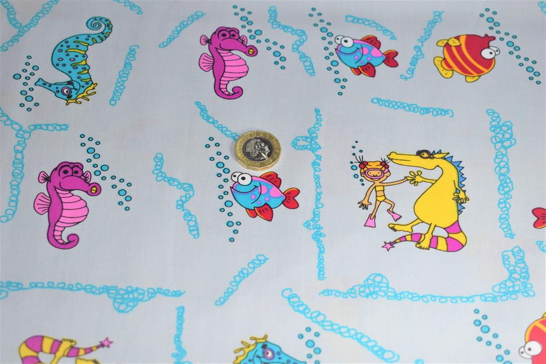 Off White Printed Cotton Fabrics