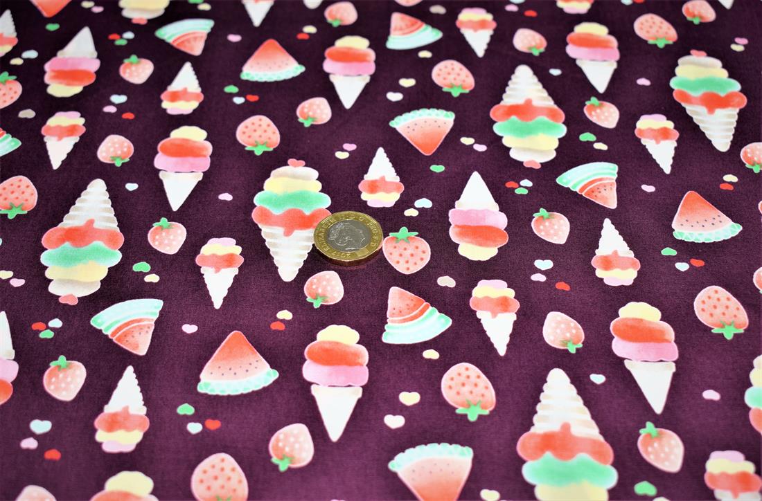 Wine Fruity Ice Print Cotton
