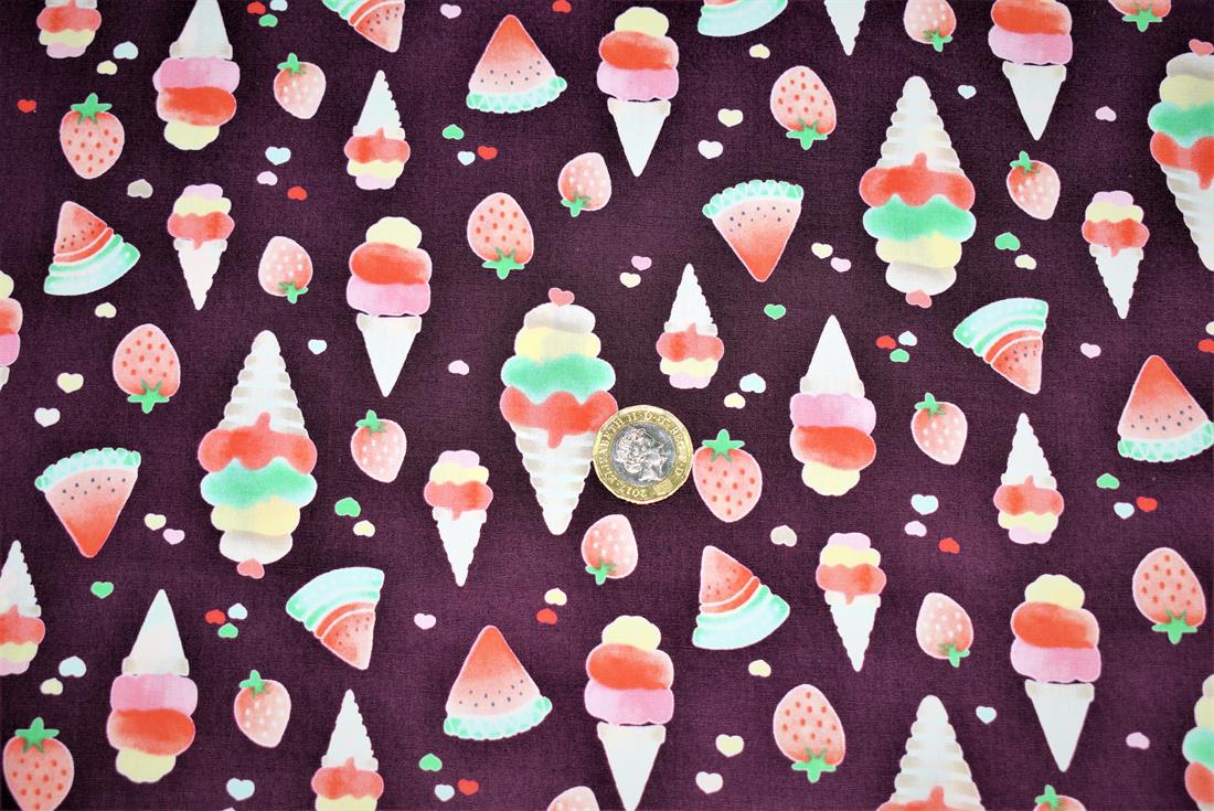 Wine Fruity Ice Print Cotton