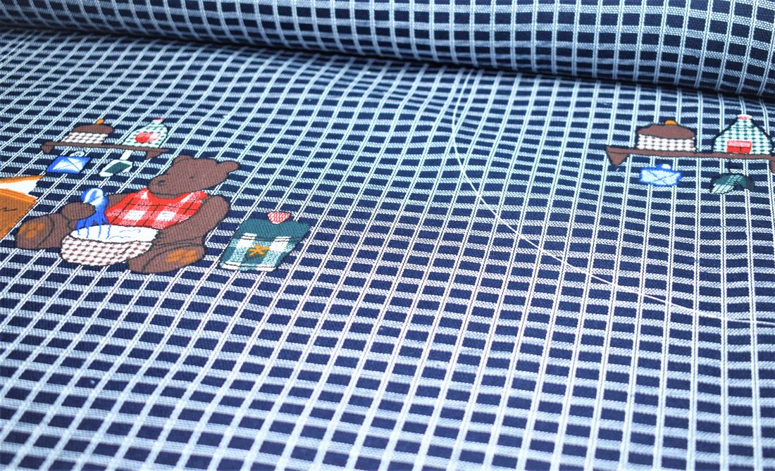 Blue Cotton Canvas Fabric