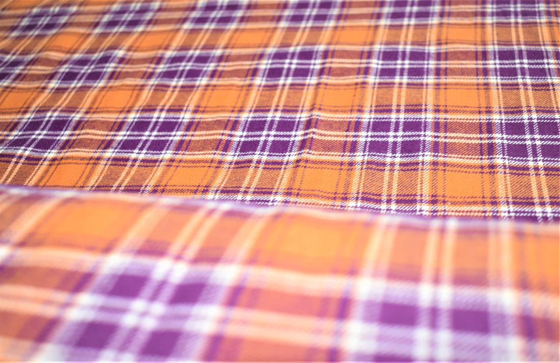 Orange & Blue Cotton Tartans