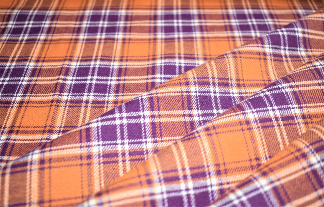 Orange & Blue Cotton Tartans
