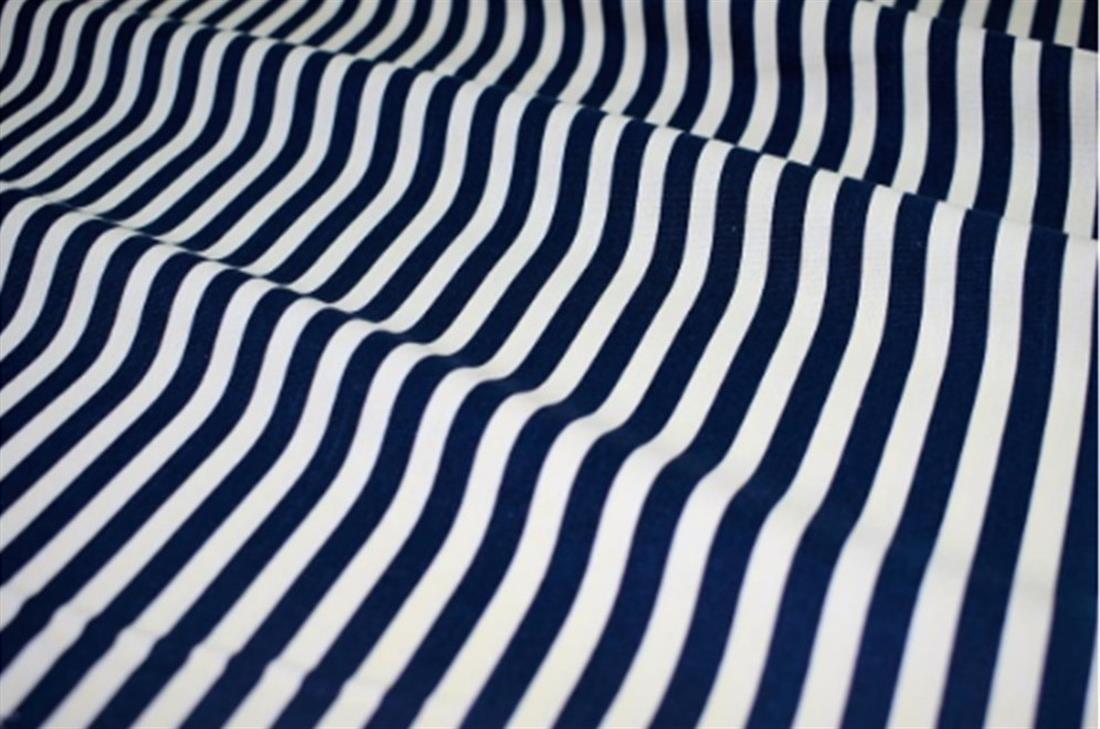 Navy-2 Cotton 9MM Canvas Ticking Print