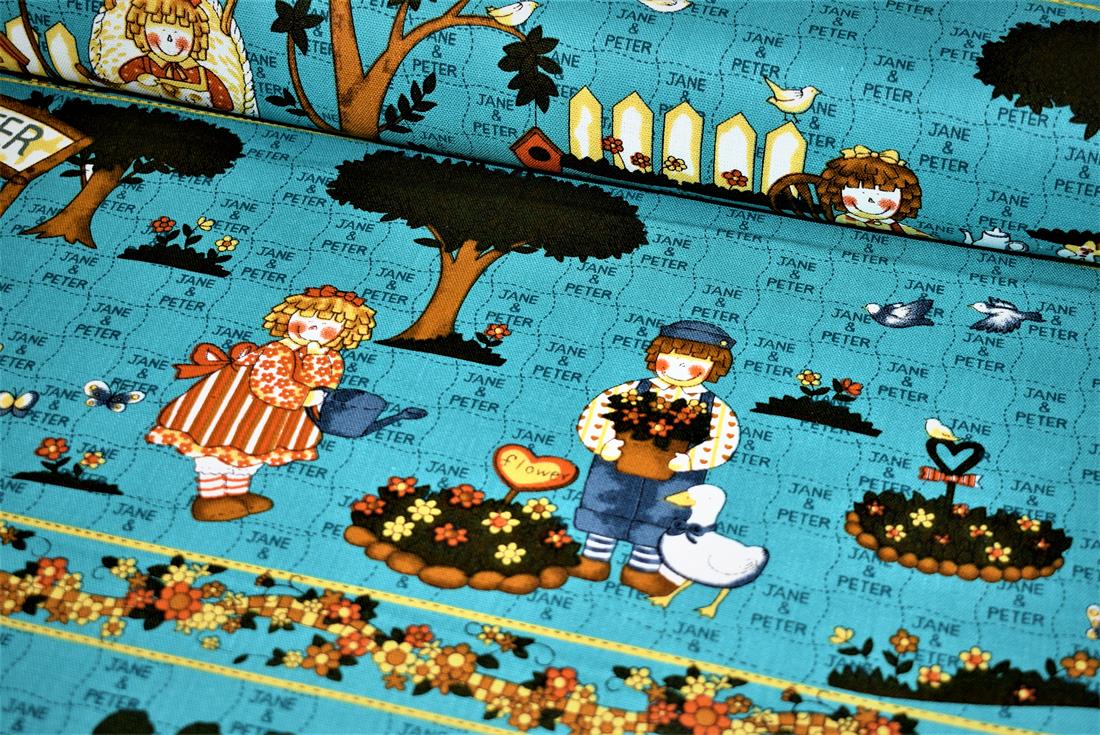 Blue Cotton Picnic Summer Print Canvas