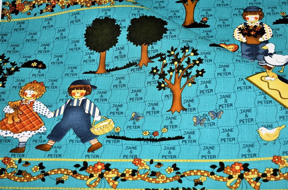 Blue Cotton Picnic Summer Print Canvas