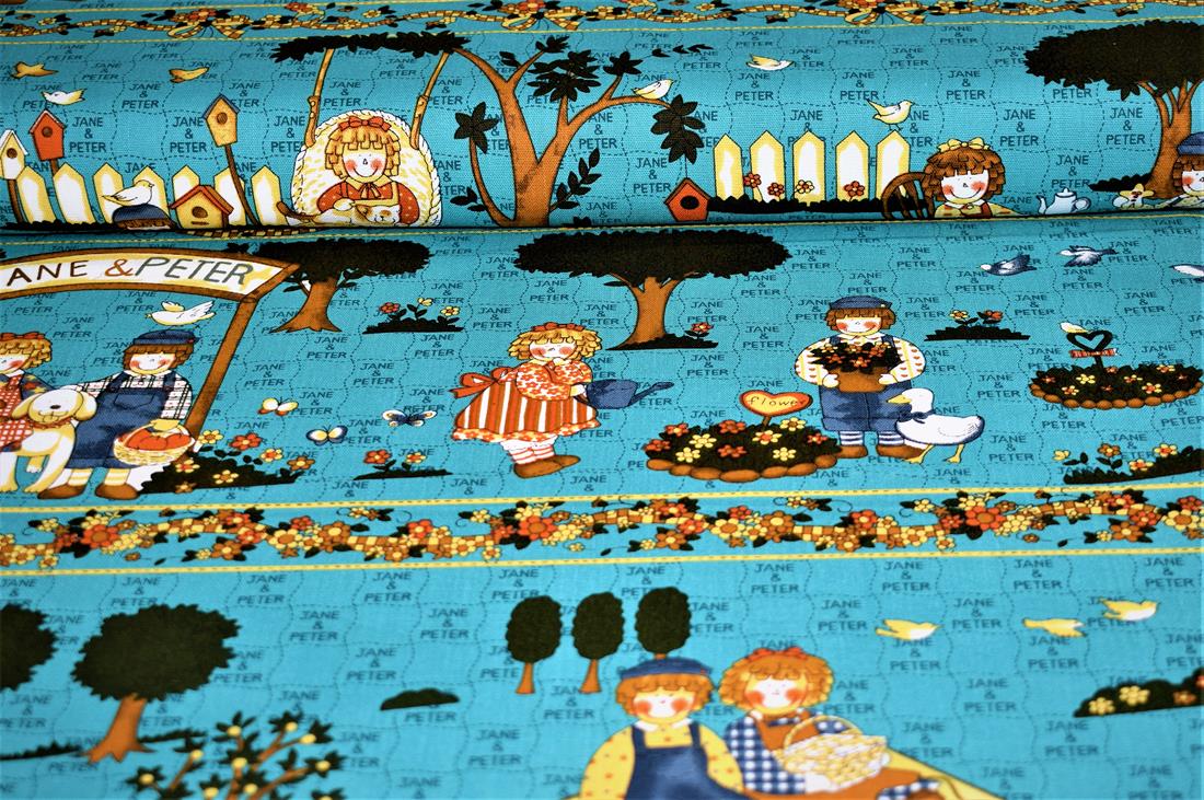 Blue Cotton Picnic Summer Print Canvas