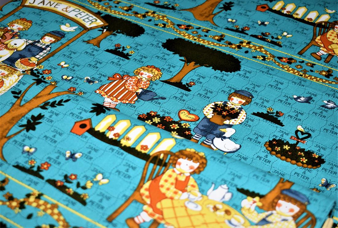 Blue Cotton Picnic Summer Print Canvas