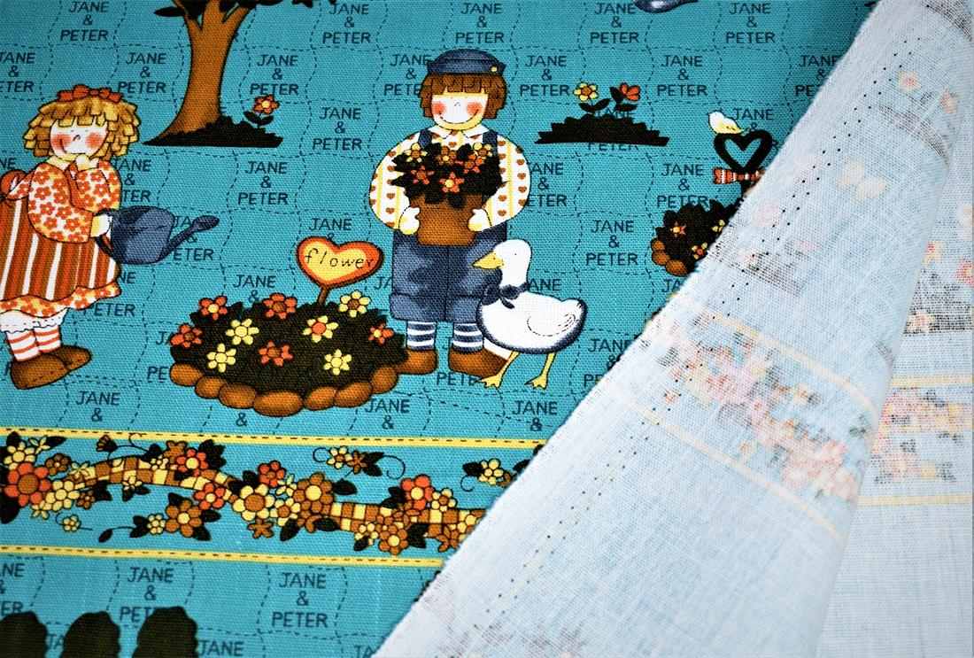 Blue Cotton Picnic Summer Print Canvas