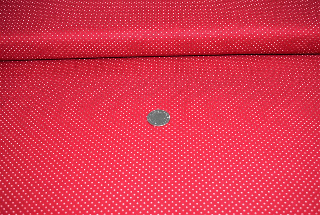 RED- Pin Spot 100% Cotton