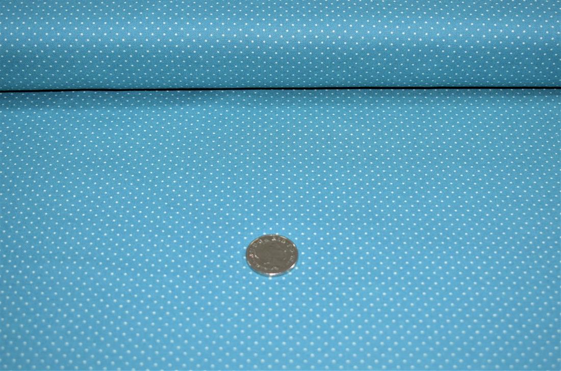 Blue Pin Spot 100% Cotton