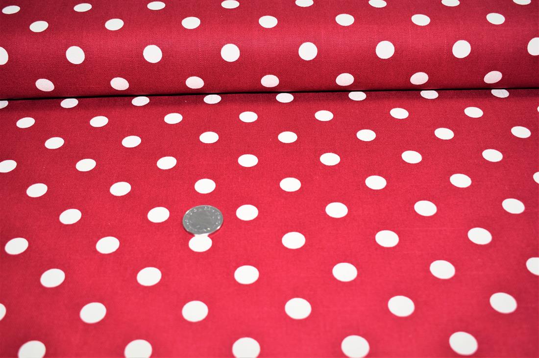 Maroon Cotton Spot Print Canvas