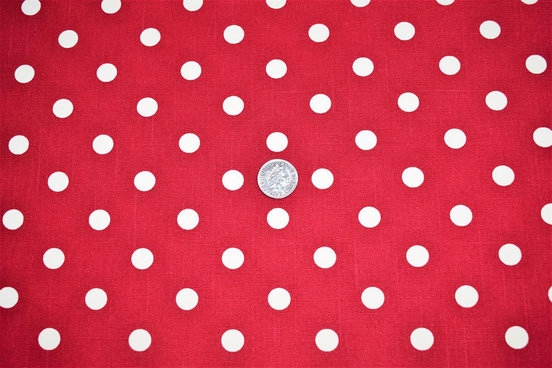 Maroon Cotton Spot Print Canvas