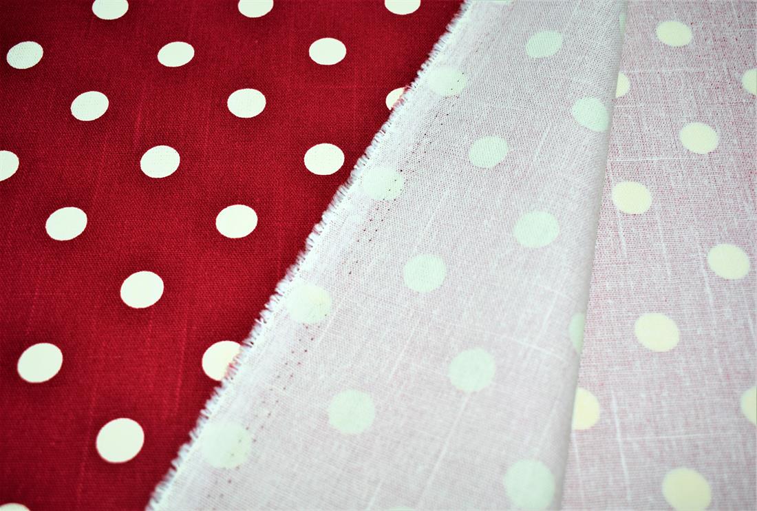 Maroon Cotton Spot Print Canvas