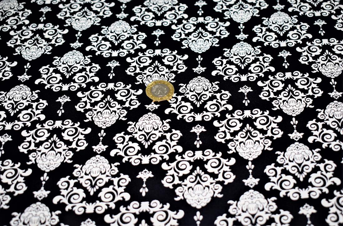 Black Luxury Light Print Cotton