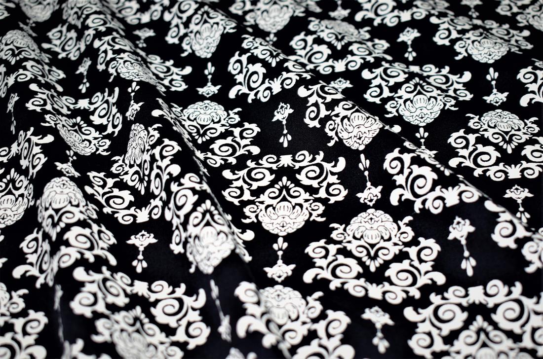 Black Luxury Light Print Cotton