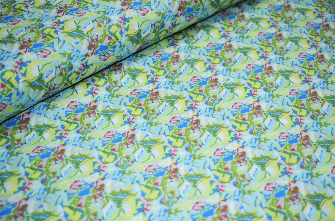 Green & Pink Cotton Lawn