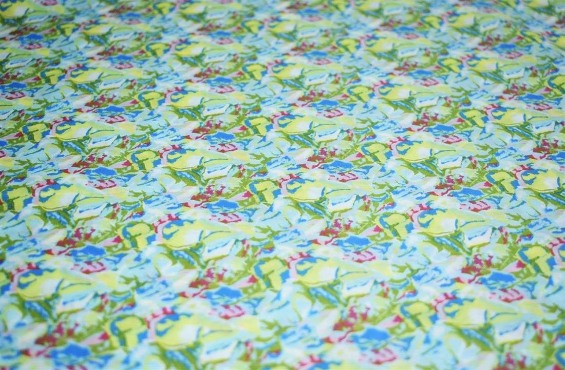 Green & Pink Cotton Lawn