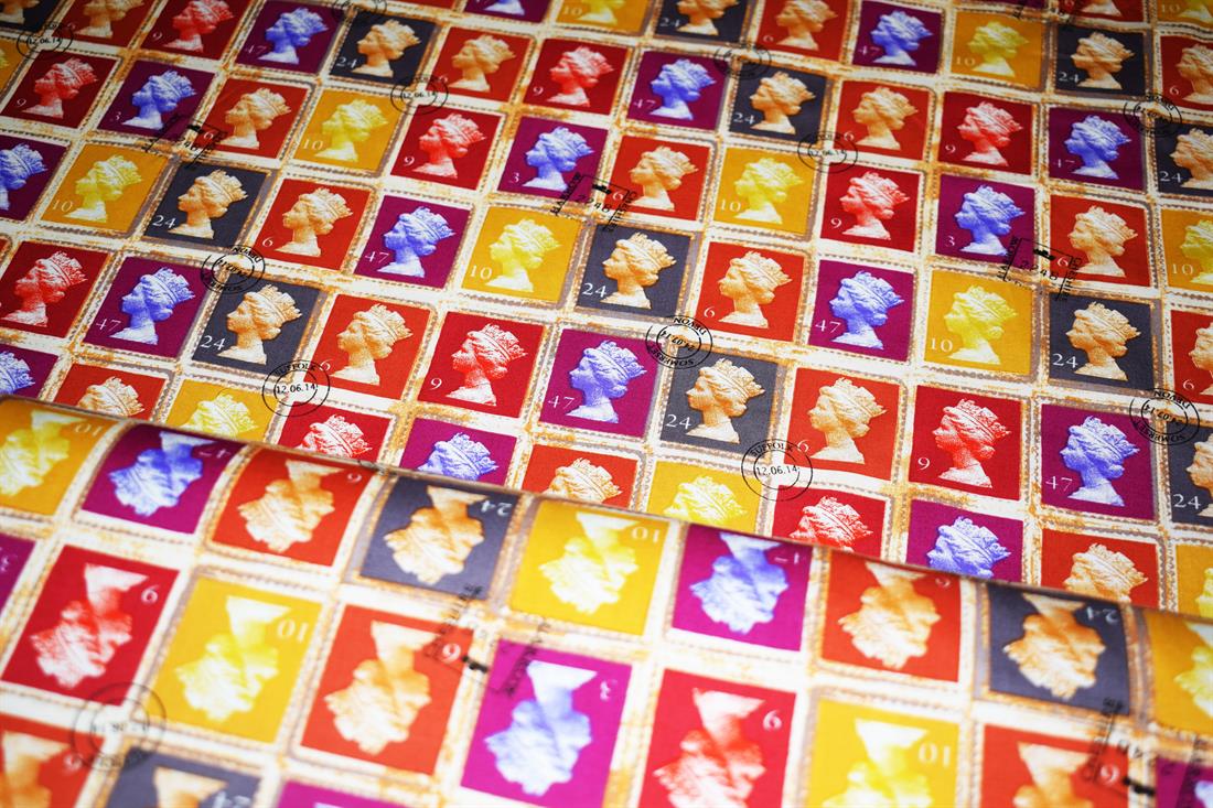 Multicolour Colour Cotton Postal Stamp