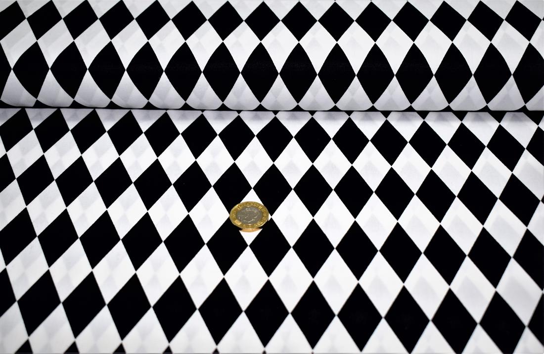 Black & White Geometry Print Cotton