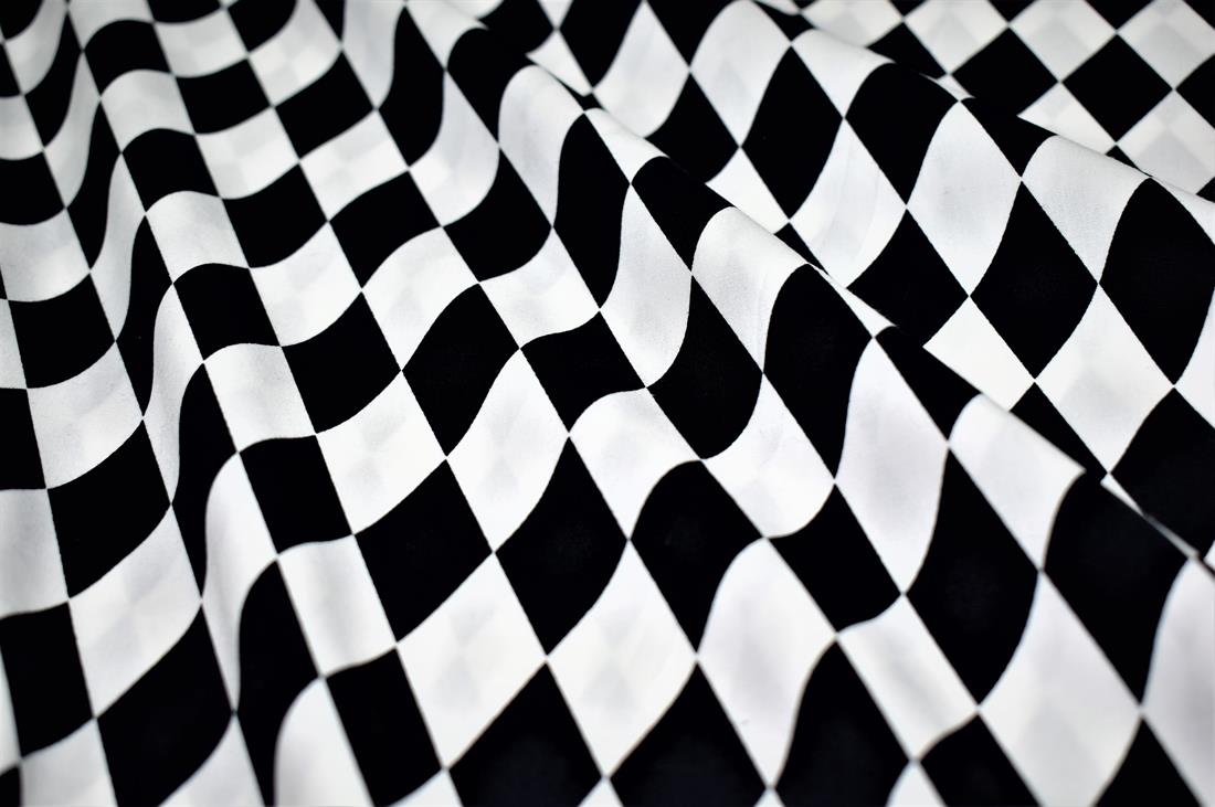 Black & White Geometry Print Cotton