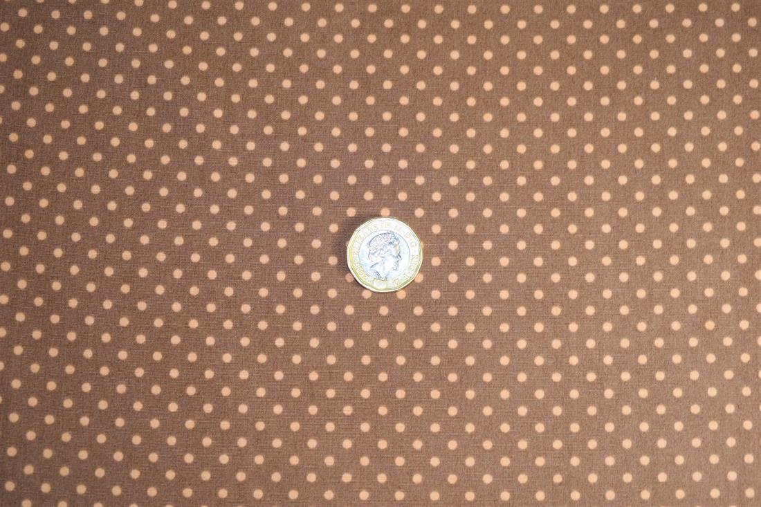 Brown Printed Cotton Pin Spot