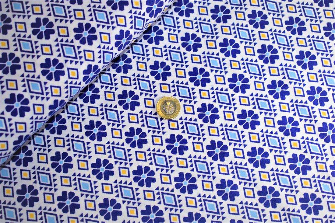 Blue Cotton Fabric for Headbands