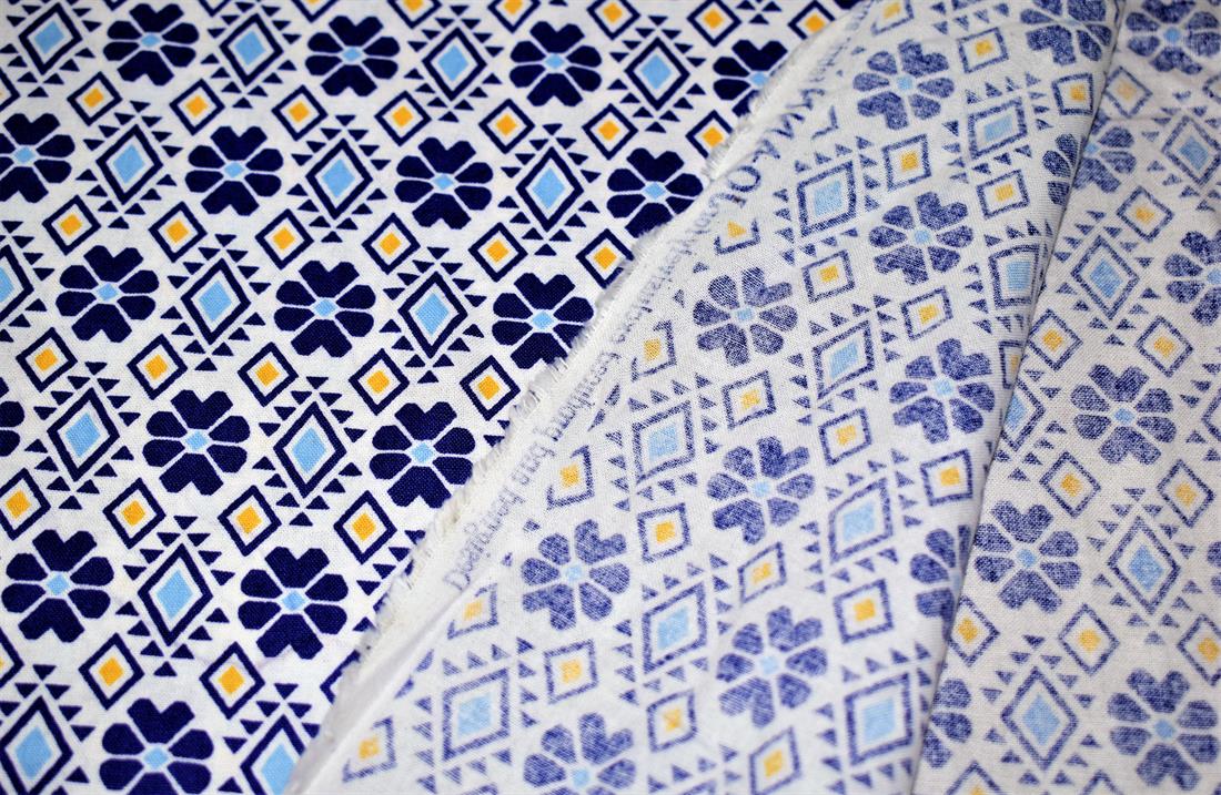 Blue Cotton Fabric for Headbands