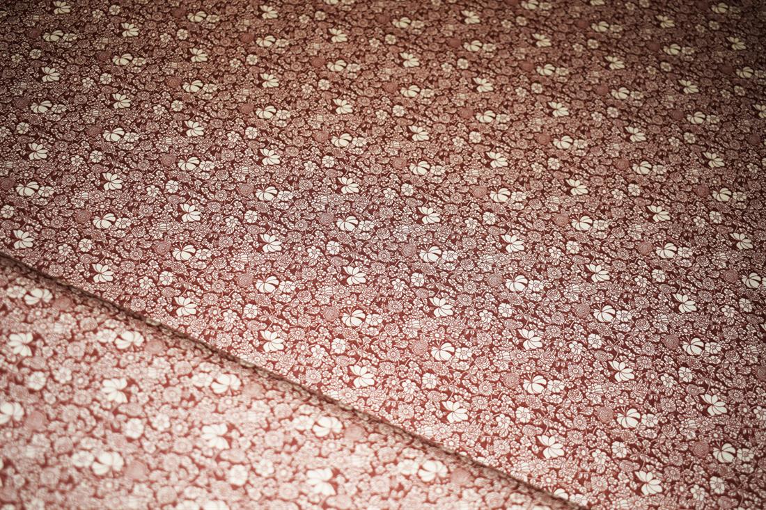 Brown Printed Cotton Summer Garden