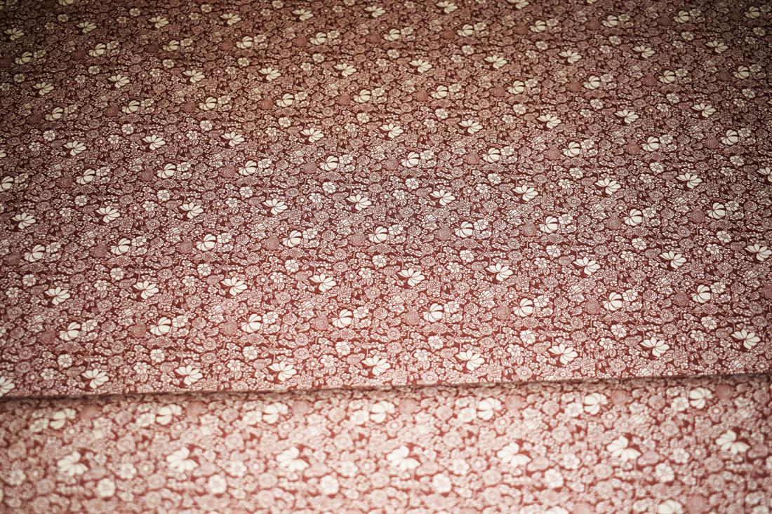 Brown Printed Cotton Summer Garden
