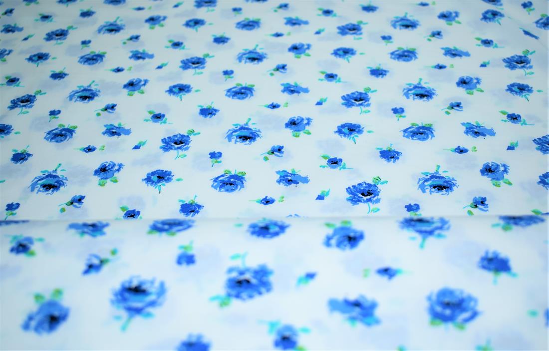 Blue Cotton Fabric for Headbands