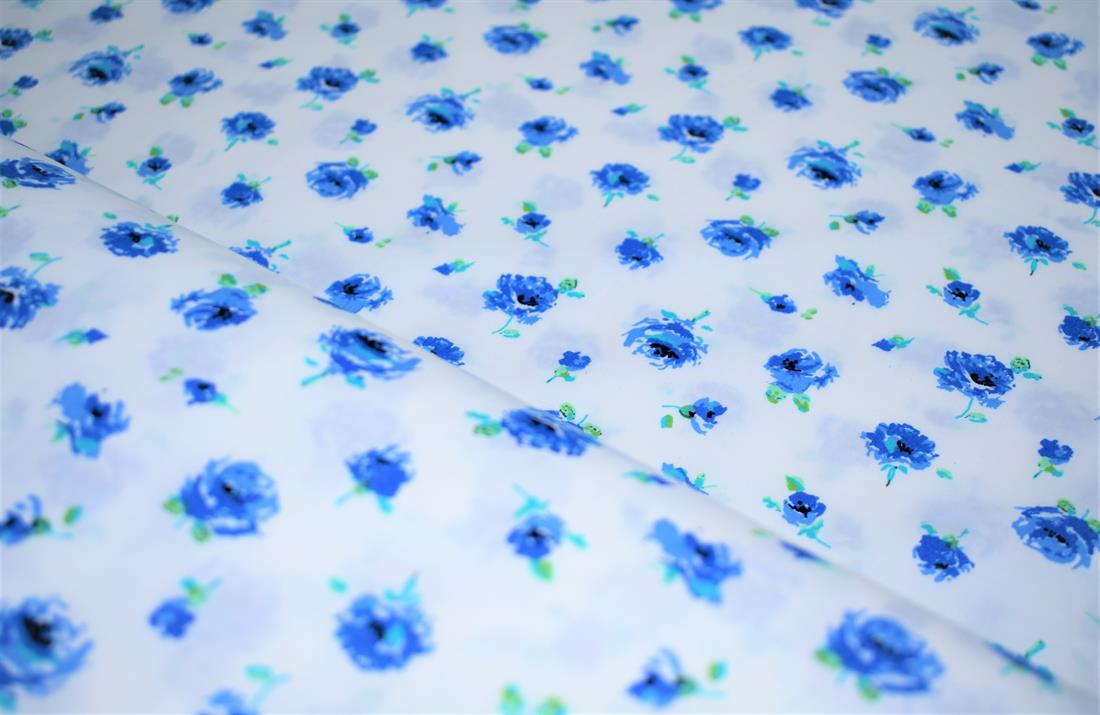 Blue Cotton Fabric for Headbands