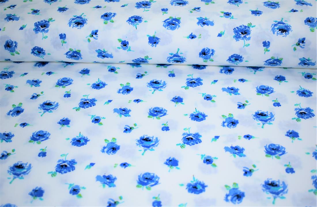 Blue Cotton Fabric for Headbands